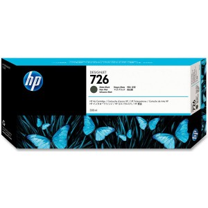 Cartouche d'encre HP Designjet 726 300 ml noir mat