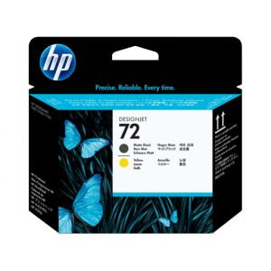 Tete d'impression HP Designjet 72 noir mat et jaune Tete d'impression HP Designjet 72 noir mat et jaune