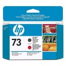 Tete d'impression HP Designjet 73 noir mat et rouge chromatique