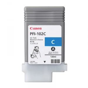 Cartouche d'encre Canon PFI-102C 130ml Cyan