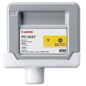 Cartouche d'encre Canon PFI-303Y 330ml Jaune