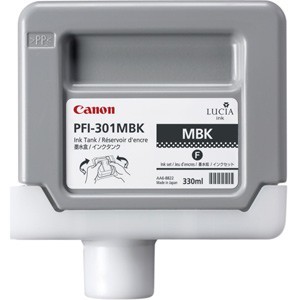 Cartouche d'encre Canon PFI-301MBK 330ml Noire Mate